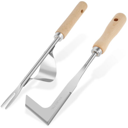 4-Piece Garden Hand Tool Set - Stainless Steel Weeder Kit